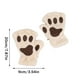 thumbnail image 4 of Guantes bonitos de pata de gato de piel sintética - media mano, cálidos para invierno, para mujeres/niñas, para enviar mensajes/escribir/uso diario, 4 of 4