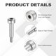 thumbnail image 3 of 26 Pcs Tornillo de hombro de acero inoxidable 304 para maquinaria de moldeo por inyección, 3 of 6