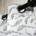 thumbnail image 3 of Ambesonne Fish Grommet Curtain, Sketch Underwater Theme, 50" x 108", Black White Grey, 3 of 6