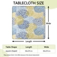 thumbnail image 2 of Blue and Yellow Floral Pattern Square Fitted Tablecloth with Elastic Edge,Square Table Cover,Washable Elastic Table Cover for Home Kitchen Party Decor 36"x36", 2 of 6