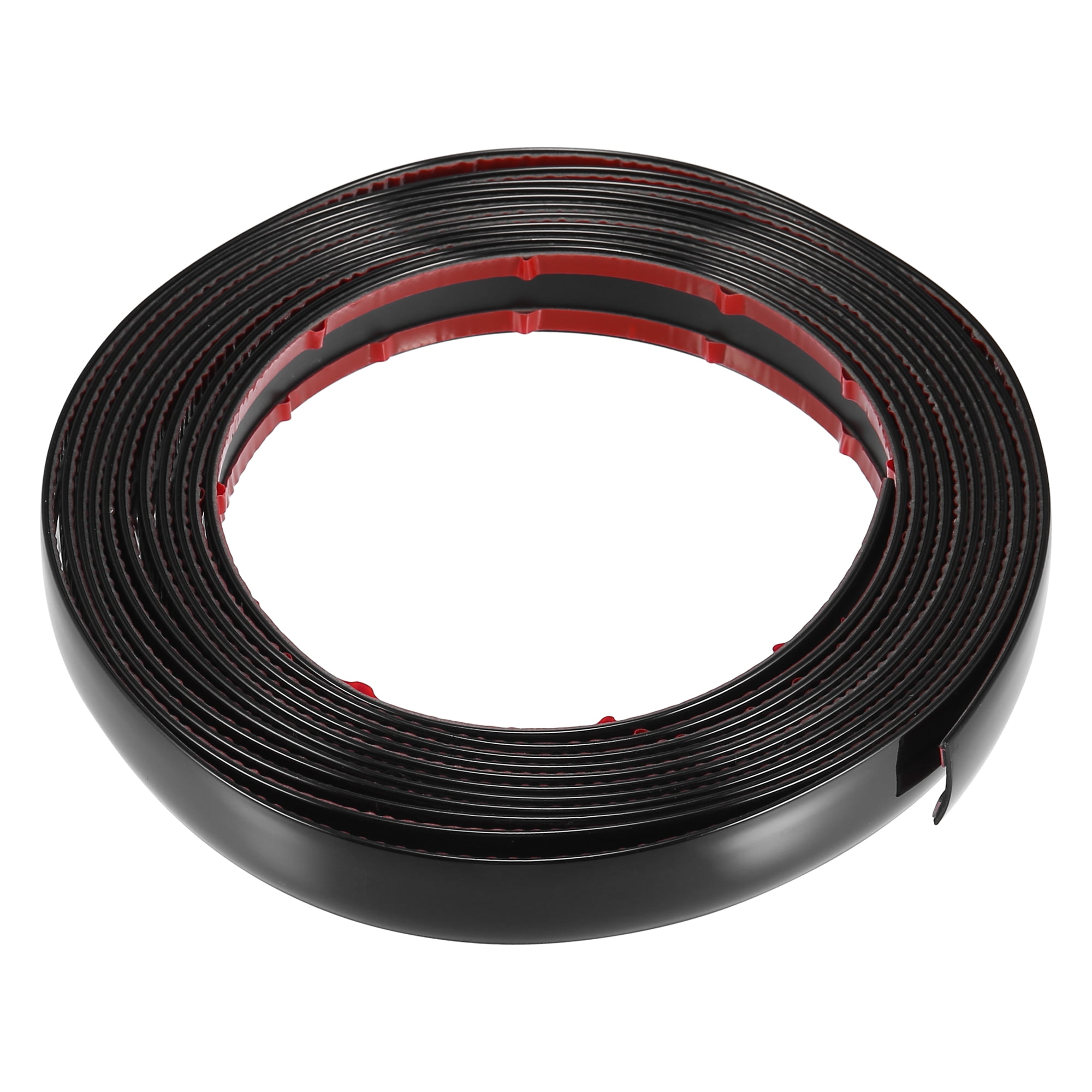 3/4in 20mm Wide 16.4ft 5m Length Black Car Door Edge Guards Body Trim Strip for Rearview Mirror