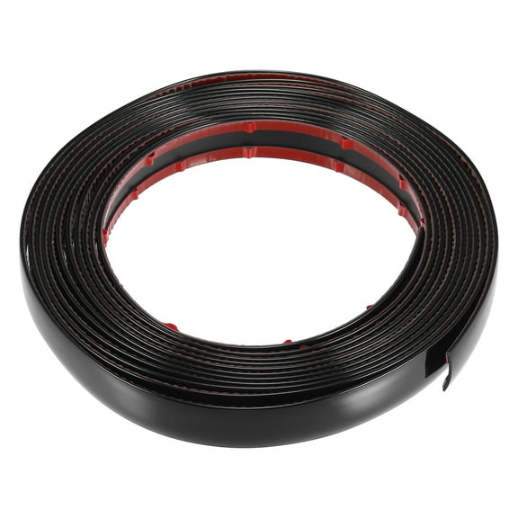 3/4in 20mm Wide 16.4ft 5m Length Black Car Door Edge Guards Body Trim Strip for Rearview Mirror Bumper Window