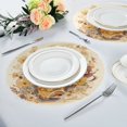 thumbnail image 4 of 15.4" Round Placemat Set of 4 Polyester Fabric Place Mats Non-Slip Dining Kitchen Table Mats for Kitchen Party Decor Bears Are Eating Honey, 4 of 5