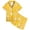 ocean themed yellow, variant on Toddler Summer Pajamas Kids Ocean Themed Satin Short Sleeve Top and Shorts Soft Home Set Boy Clothes Beige 2-3 Years