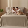 thumbnail image 4 of 4 Piece Queen Deep Pocket Bed Sheet Set, 16 Inches, Premium Microfiber Sheets - Sand, 4 of 6
