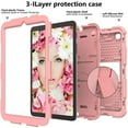 thumbnail image 7 of For Samsung Galaxy Tab A 8.4 2020 / T307 Dual layer Shockproof Heavy Duty Hybrid Silicone Kickstand Tablet Case Cover Rose Gold, 7 of 7