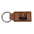 thumbnail image 2 of Keychain - Rectangle - Golf Mom - Leather, 2 of 4