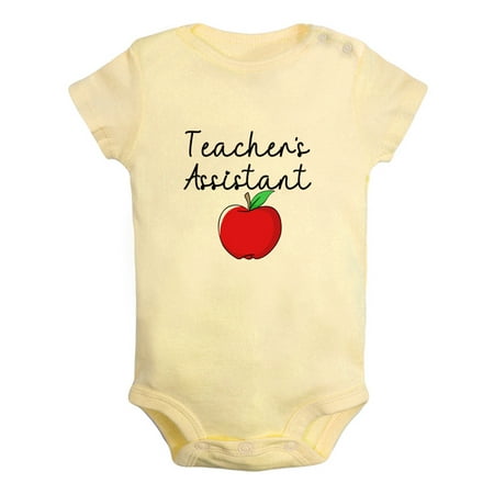 

iDzn Teacher s Assistant Funny Rompers For Babies Newborn Baby Unisex Bodysuits Infant Jumpsuits Toddler 0-24 Months Kids One-Piece Oufits