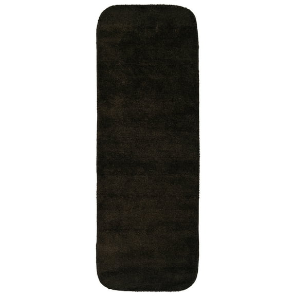 Garland Rug Traditional Washable Nylon Chocolate Bathroom Runner, 22" x 60"