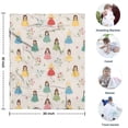 thumbnail image 4 of Beige Princess Flower Pattern Blanket,Comfortable Soft Lamb Wool Throw Blanket,All Season,Warm Lightweight Blankets for Sofa Bed Couch Living Room Chair,30"x40", 4 of 4