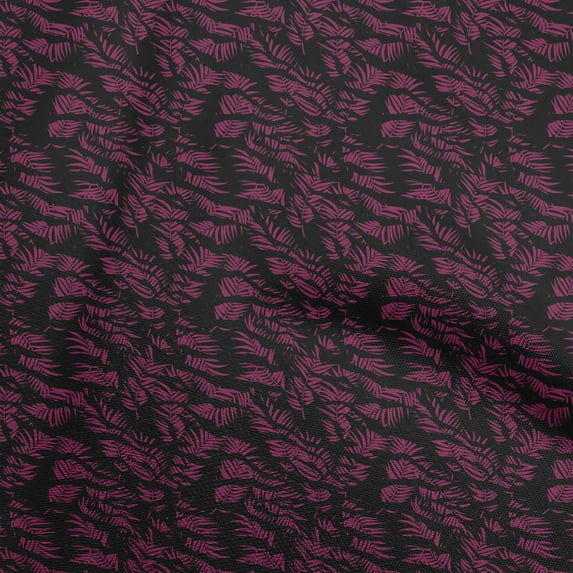 oneOone Cotton Poplin Dark Magenta Fabric Tropical Sewing Material Print Fabric By The Yard 42 Inch Wide