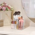 thumbnail image 4 of Makeup Organizer Clear Makeup Brush Holder Divided Makeup Storage Case Desktop Pen Container Desk Organizer Case Cosmetics Holder, 4 of 4