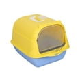thumbnail image 2 of tredstone Pet Litter Tray Enclosed Potty Toilet Small Animals Hooded Cat Litter Box Yellow, 2 of 7
