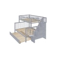 thumbnail image 4 of [Luckynote]Twin over Full Stairway Bunk Bed with Trundle,Gray, 4 of 10