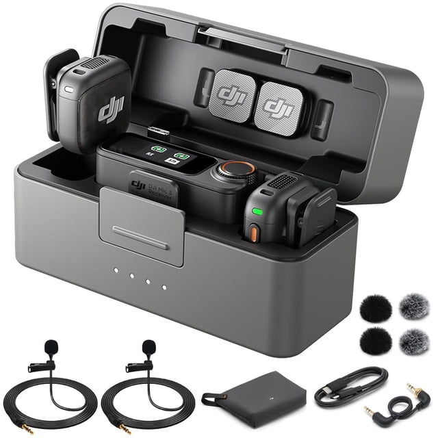 Micrófono inalámbrico DJI Mic 3 Advanced Mini con micrófono de 2 solapas