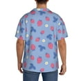 thumbnail image 3 of Kdxio Men's Hawaiian Shirt for Men Short Sleeve Shirt Strawberry And Flowers Summer Casual Holiday Beach Button Down T-Shirts, 3 of 7