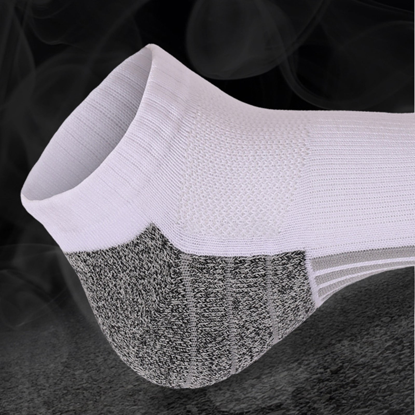 Riecok 6 Pairs Mens Ankle Socks Thick Thermal Non Slip Grip Crew Socks Low Cut Breathable Soft Comfortable Socks for Travel Hiking and Running