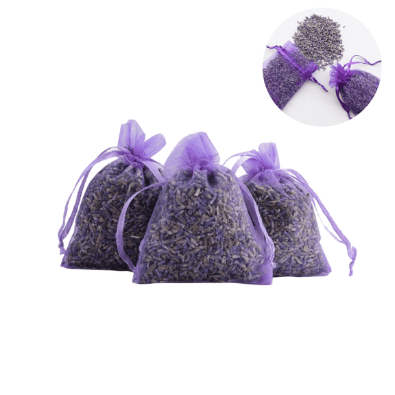 10Pcs Dried Lavender Sachets, Scented Drawer Freshener Bags, Aromatic Fabric Pouch for Closet Car Home Fragrance