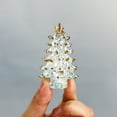 thumbnail image 5 of Hmgxay Mini Christmas Tree, Small Glass Christmas Tree Figurines, Decorative Miniature Christmas Tree Ornaments, Holiday Glass Tree Decorations(White), 5 of 6