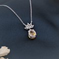 thumbnail image 4 of Silver & Stone Jewels Women's Oval Cut Citrine Pendant Necklace For Anniversary Gift 14K White Gold Finish Silver, 4 of 4