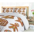 thumbnail image 5 of Ambesonne Gingerbread Man Duvet Cover Set, Sugar Biscuits, 2-Calking, Brown Multicolor, 5 of 7