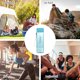 thumbnail image 2 of Injueey Botella de agua Titular de líquido 450 ml Gran capacidad Deportes al aire libre Taza Beber Hervidor Sostener Hervidores Azul Type2 NO2, 2 of 6