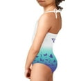 thumbnail image 4 of FOR U DESIGNS Novelty Halter Swimsuit Girls Casual Off Shoulder Bathing Suit Size 5-6 Years Butterfly One Piece Swimwear Leotards for Swimming Dancing, 4 of 6