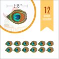thumbnail image 4 of Edible Peacock Feathers - Set of 12 - Cake Decorations, Cupcake Topper, 4 of 4