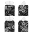 thumbnail image 2 of Balery Black Cats In A Garden Porta Pañuelos de Cuero con Estampado – Funda Moderna Cuadrada para Caja de Pañuelos, Dispensador 5x5x5'', 2 of 7