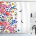 thumbnail image 1 of Ambesonne Vintage Shower Curtain, Vivid Floral Nature, 69"Wx70"L, Pink Blue, 1 of 3