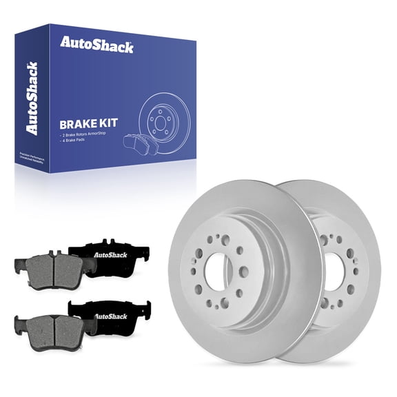 AutoShack Rear Brake Rotors & Premium Pads for Acura, RDX 2021-2023, AWD FWD L4 2.0L - Coated - ArmorStop - 12.18" (309.4 mm), 5-Lug
