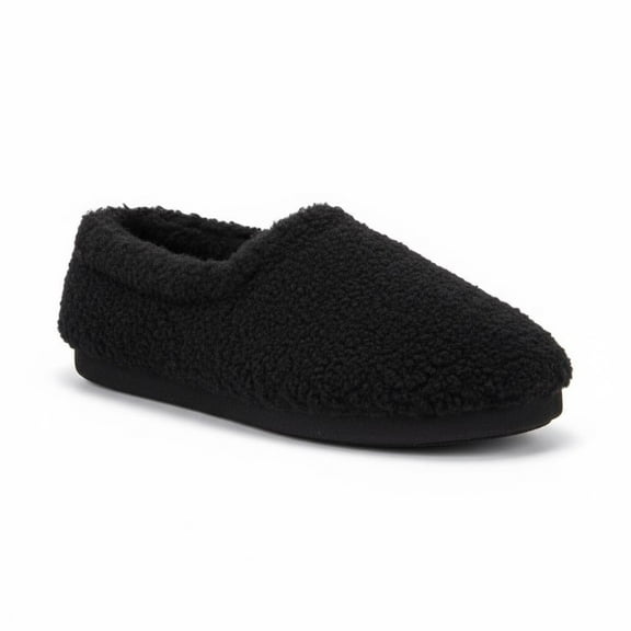 Rasolli Women's Cozy Plush Faux Fur Slippers/Warm Indoor Soft Comfort Footwear /Anti-Slip-Black -size 9