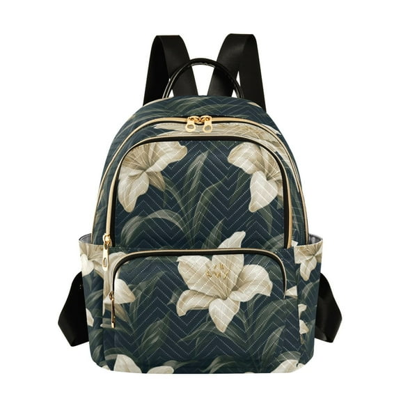 Quilted Backpack Fashion Backpack 10.23*5.11*12.59 Inch Women's Fashion Backpack Picnic Shopping Travel Out Sports backpack Pretty Lovely Lilies