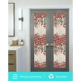 thumbnail image 6 of Red Christmas Window Privacy Film Stained Glass Window Film Decorative Windows Cover Static Windows Cling for Glass Door Poinsettia Berry Xmas Botanical Rustic Stickers for Bathroom 23.6"x78.7", 6 of 7
