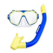 Dolfino Youth Mask and Snorkel Set for Children, Blue/Yellow, Unisex