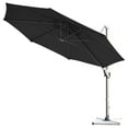 thumbnail image 1 of Patiojoy Parasol Déporté de Patio 11 Pi Parasol Suspendu Décalé avec Base en Croix et Système d'Inclinaison Gris, 1 of 7