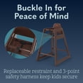 thumbnail image 3 of Foundations NeatSeat Wooden High Chair for Toddlers, Stackable, 3-Point Harness, Natural Finish, 3 of 7