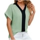 thumbnail image 4 of Fiudx Tops para Mujer Blusa de Manga Corta con Estampado de Moda para Mujer, Camiseta Divertida con Cuello Redondo, Camiseta Sin Mangas, 4 of 4
