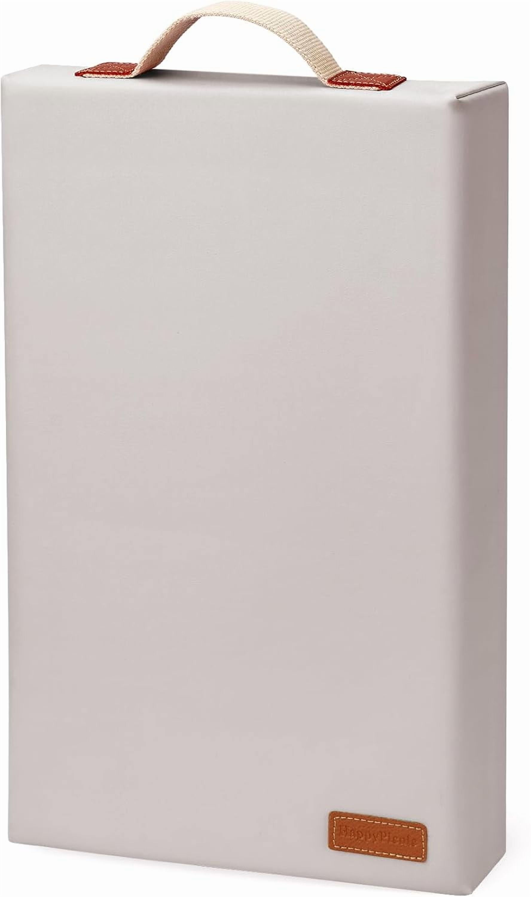 RGHJAR-Waterproof Garden Kneeling Pad - 2" Thick Soft Foam Kneeling Mat for Gardeners with Handle & Removable Cover, Knee Support for Bathing, Grey