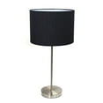 thumbnail image 1 of Simple Designs Brushed Nickel Stick Lamp with Fabric Shade, 1 of 4