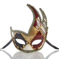 thumbnail image 1 of Fiudx Máscara de Mascarada de Estilo Veneciano, Diseño Metálico Intrincado, Aspecto Sexy y Misterioso, Perfecta para Fiestas, Carnavales, Bailes de Máscaras, Bailes de Graduación, Festivales, Cinta A, 1 of 2