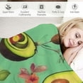 thumbnail image 3 of BCIIG Blanket Avocado Throw Blankets for Couch &amp; Bed Plush Cozy Fuzzy Blanket Super Soft Warm Throw Blanket for Travel Camping 60x80in, 3 of 6