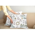 thumbnail image 2 of Ambesonne Cartoon Throw Pillow Cover 2 Pack, Lighthouse Anchor Seagull, 18", Pale Green Yellow, 2 of 5