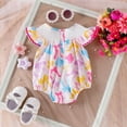 thumbnail image 3 of Outfits Baby Girl Cute Letter Embroider Girls Ruffle Sleeveless Romper Bodysuit Baby Girls Clothes for Babies 6-12 Months, 3 of 8