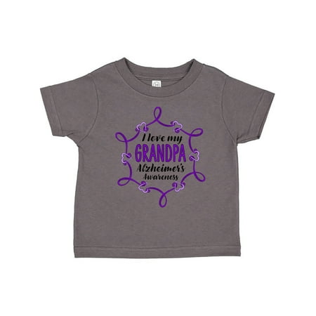 

Inktastic I Love My Grandpa Alzheimer s Awareness with Purple Hearts Gift Toddler Boy or Toddler Girl T-Shirt