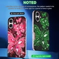 thumbnail image 2 of Meshine for iPhone 16 Case,Glow in The Dark Butterfly Slim Fit Protective Anti Scratch Phone Cover for Women Girls,Rose, 2 of 7