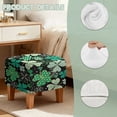 thumbnail image 6 of TSOVTHRID Shamrock Heart Dot Print Ottoman Cover Stretch Square Ottoman Slipcovers for Foot Stool, Anti-Scratch Folding Storage Furniture with Elastic Bottom for Home St. Patrick's Day Decor, 6 of 7
