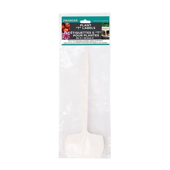 Panacea 7030541 8 x 4 x 0.6 in. White Plastic Plant Label