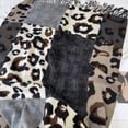 thumbnail image 5 of SUXIAN Women's Winter Scarf Leopard Print Imitation Wool with Fringe Grey_#2 One Size, 5 of 7