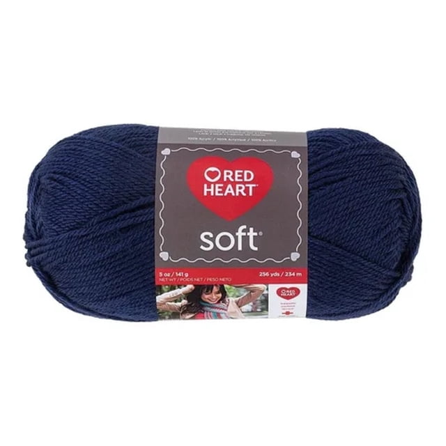 Estambre Navy Suave Acrílico Soft Red Heart 4604 Coats Red Heart Navy
